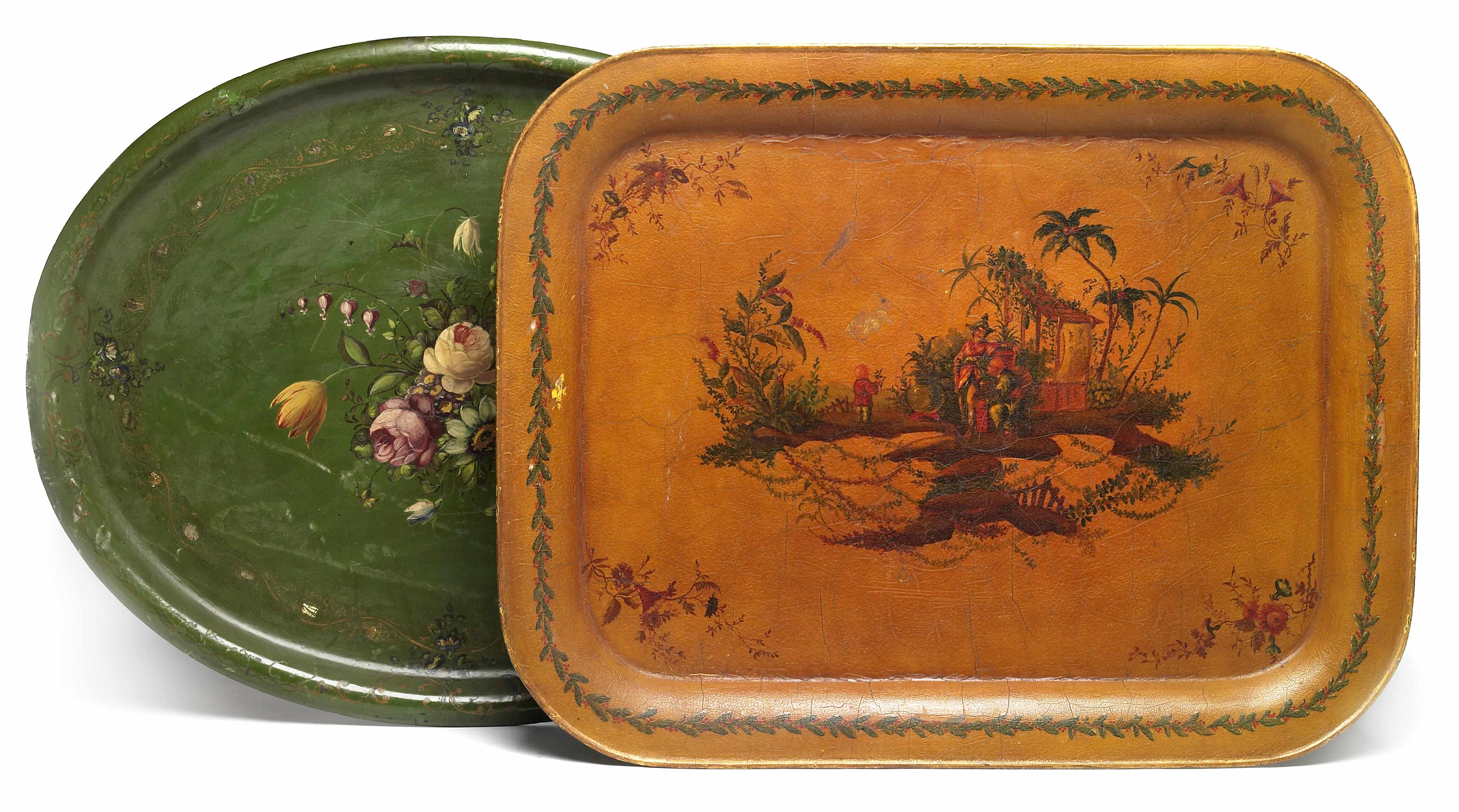 Appraisal: A late Regency tle tray first half th century Chinoiserie