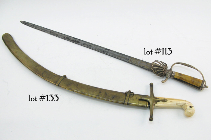 Appraisal: AN ENGLISH TH CENTURY HUNTING SWORD having a sterling silver