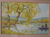 Appraisal: Two reproductions of river scenes Signatures indistinct in the print