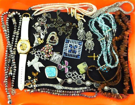 Appraisal: COSTUME JEWELRY pieces designers include Adrienne Graziano Judith Ripka etc