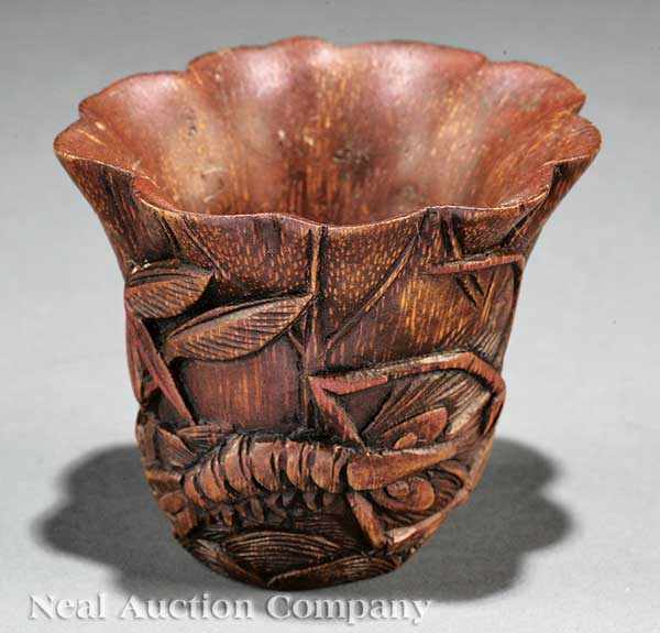 Appraisal: A Chinese Bamboo 'Lotus' Cup late th early th c