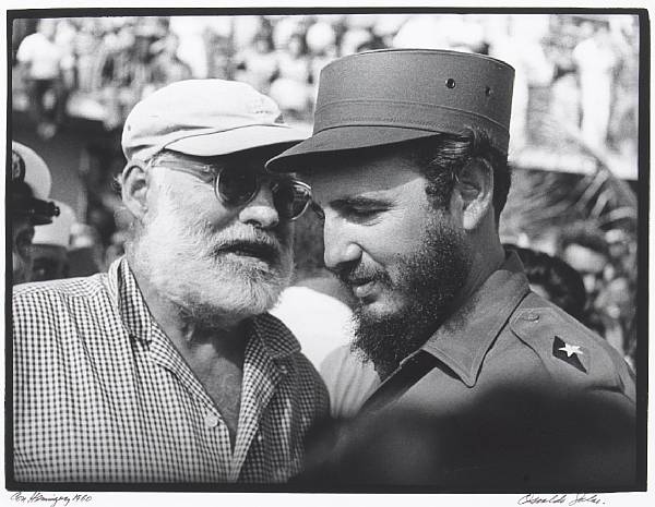 Appraisal: Osvaldo Salas Cuban - Con Hemingway Fidel Castro and Ernest