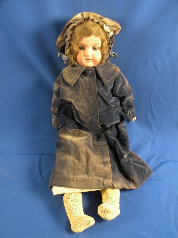 Appraisal: An Armand Marseille bisque headed doll with brown wig sleeping