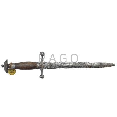 Appraisal: SPANISH PARRYING DAGGER Iron late th th c Dug condition