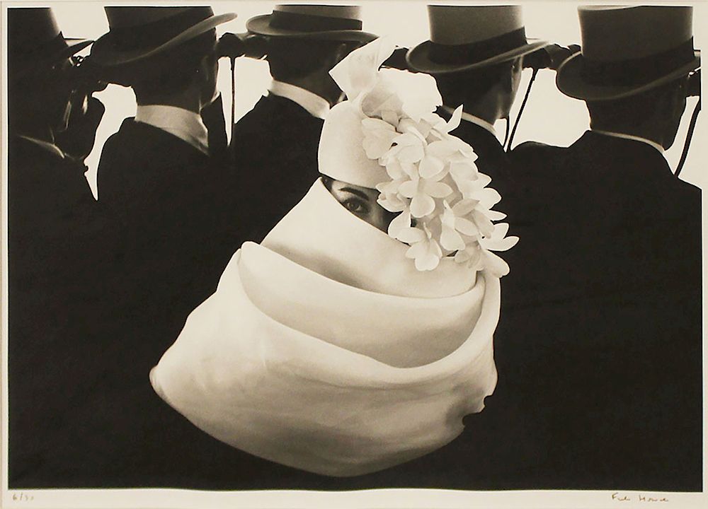 Appraisal: FRANK HORVAT Givenchy Hat A Silver gelatin print Edition of