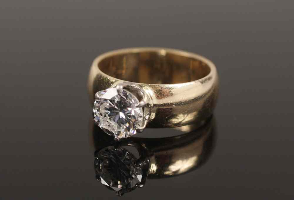 Appraisal: LADY'S RING - One K yellow gold and platinum ring