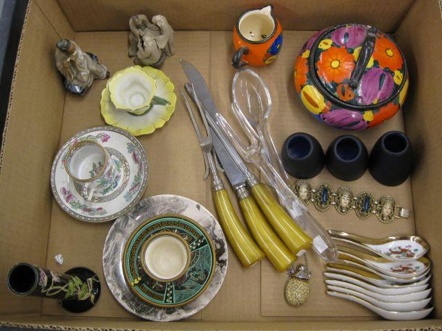 Appraisal: Estate Lot mudmen cups Czechoslovakia pottery cutlery and more