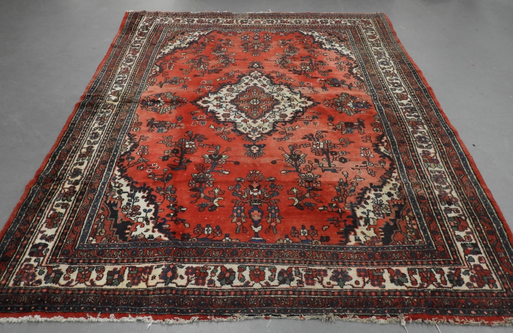 Appraisal: PERSIAN MIDDLE EASTERN ORIENTAL RUG CARPET Persia Mid th centuryRed