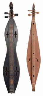 Appraisal: Two Lap Dulcimers both hand-crafted one with three strings black