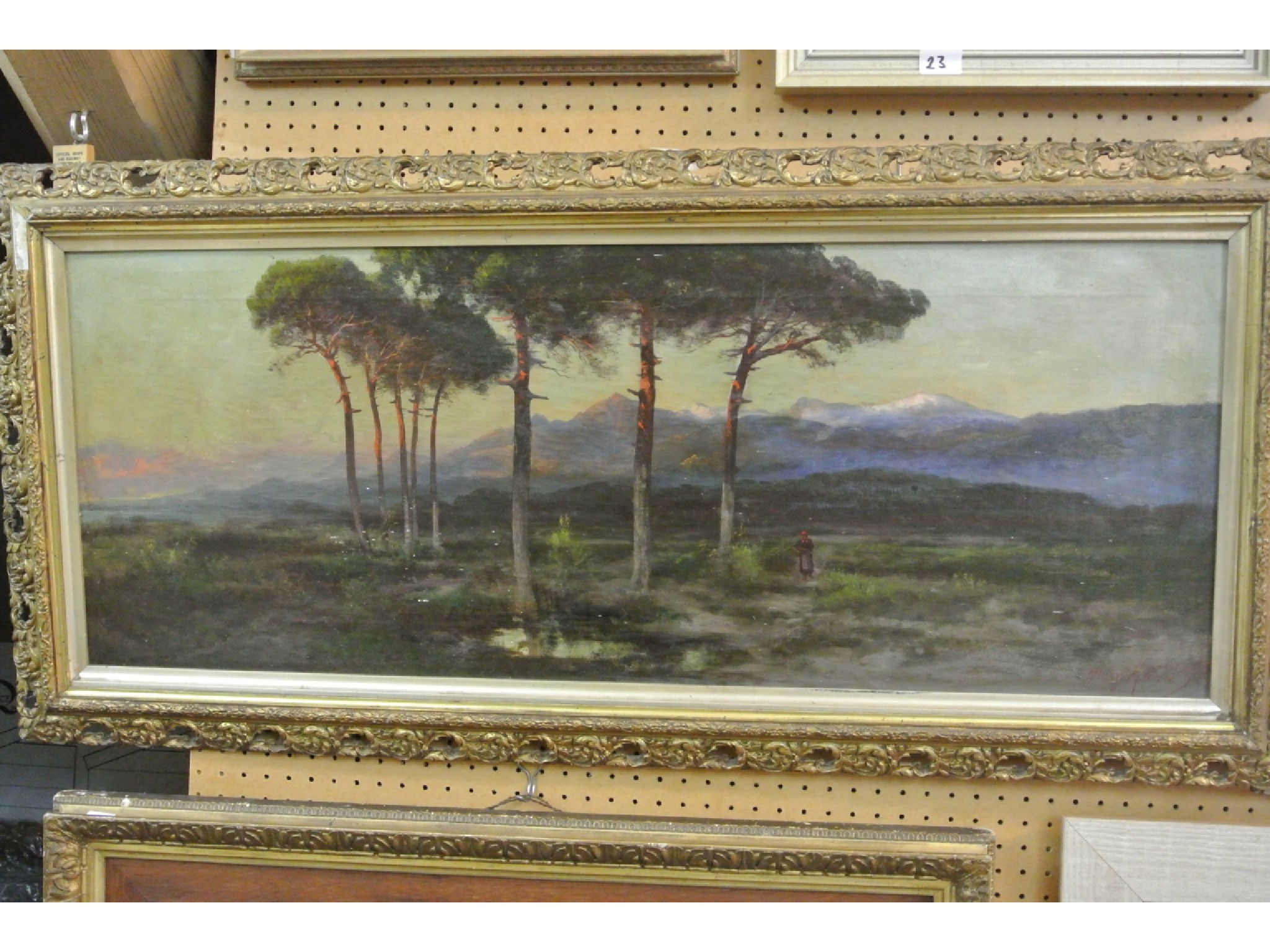 Appraisal: A pair of late th century oil paintings on canvas