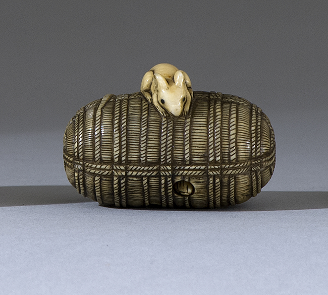 Appraisal: IVORY NETSUKE th CenturyBy Masatomo In the form of a