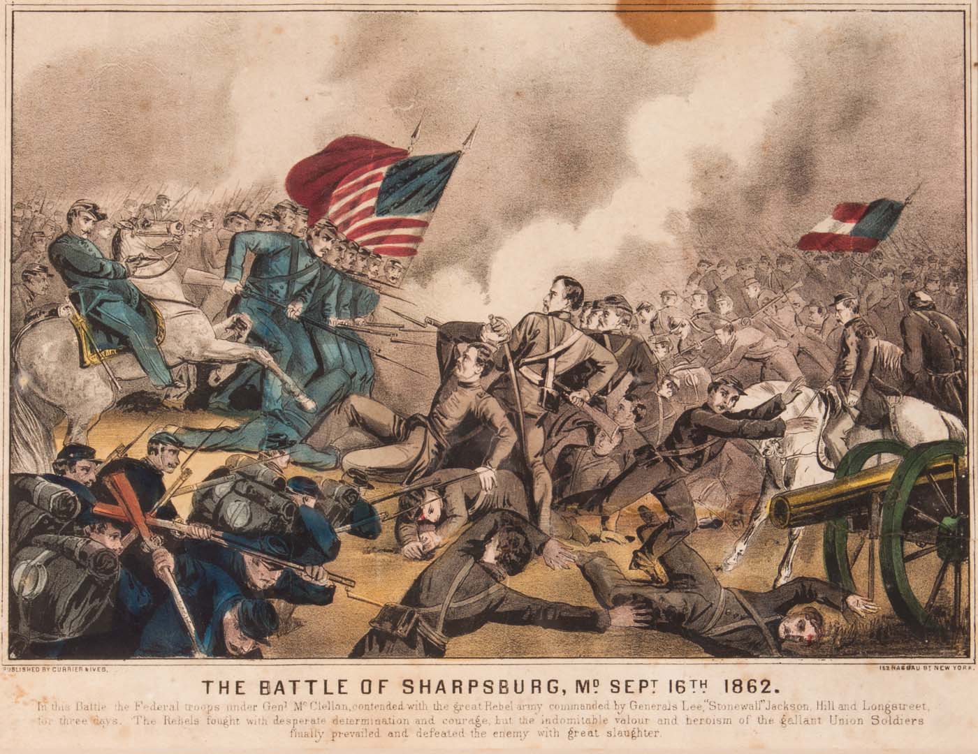 Appraisal: Civil War Print The Battle of Sharpsburg Md NY Currier