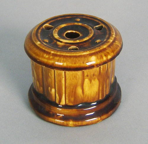 Appraisal: Rockingham glaze inkwell h x w