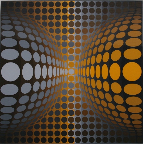 Appraisal: Victor Vasarely - Ondigi screen print signed 'Vasarely' lower right