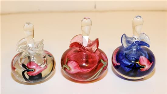 Appraisal: Sale Lot Three Lotton Glass Perfumes th st century of