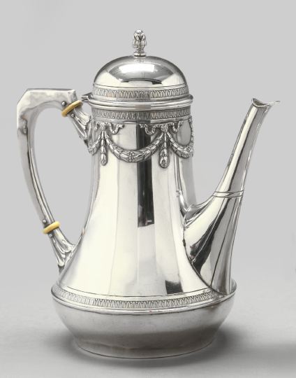 Appraisal: K A Zimmermann Germany -Standard Silver Coffeepot first quarter th