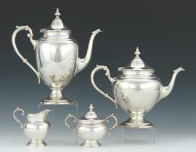 Appraisal: A Sterling Silver Coffee Tea Service by Gorham Including an