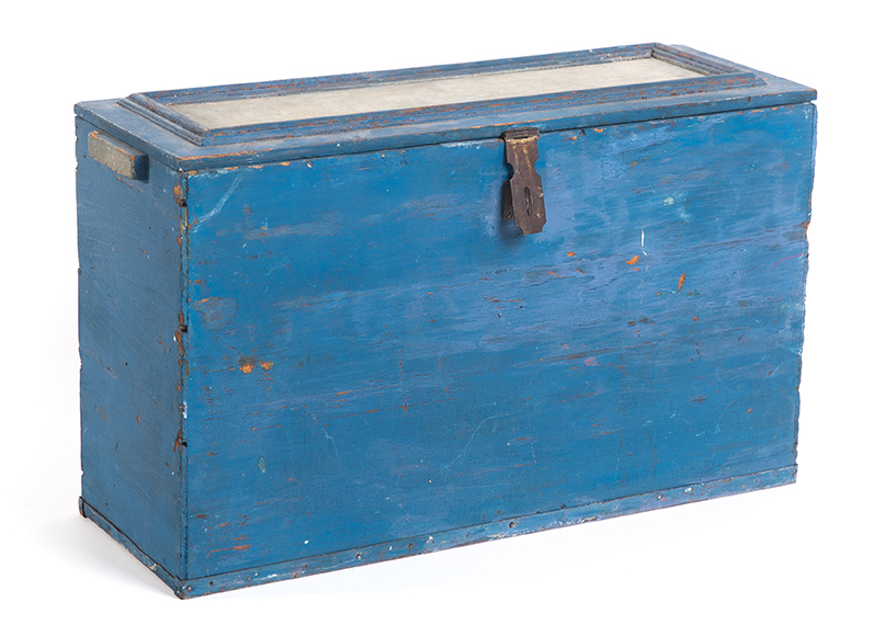 Appraisal: AMERICAN SET OF DRAWERS AND TOOL BOX Spice box of