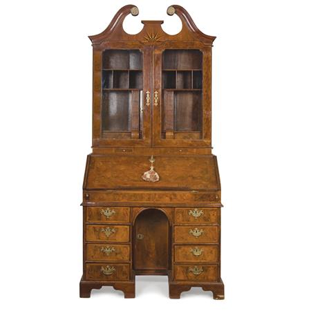 Appraisal: George II Walnut Bureau Bookcase Estimate -