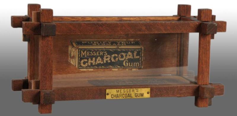 Appraisal: Messer's Charcoal Gum Display Description Two pieces used for support