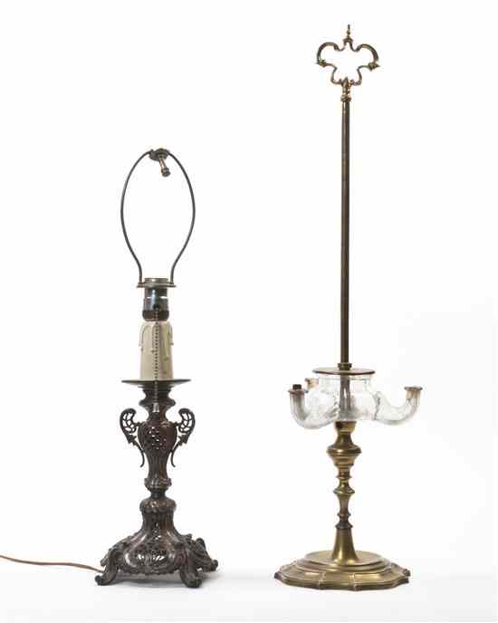 Appraisal: A German Silver Candlestick of handled baluster form marked and