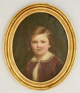 Appraisal: Portrait of George Dury's Son George Dury Tennessee - oval