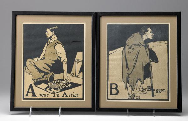 Appraisal: OCCUPATIONAL PRINTS William Nicholson British - An Alphabet Twenty-one alphabetized