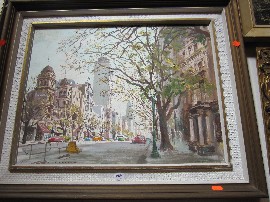 Appraisal: FRANK CARTER COLLINS STREET EAST END OIL ON BOARD