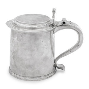 Appraisal: An English Silver Tankard maker's mark EG London with a