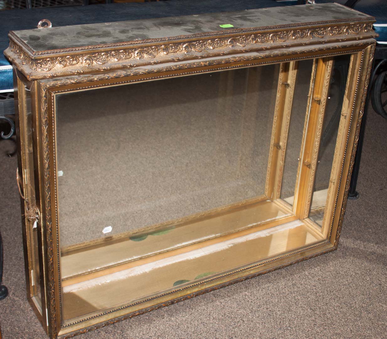 Appraisal: Glass and wood display cabinet