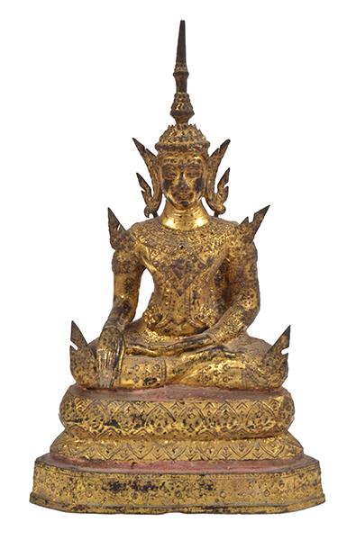 Appraisal: A THAI GILT BRONZE BUDDHA BANGKOK TH CENTURY cm high