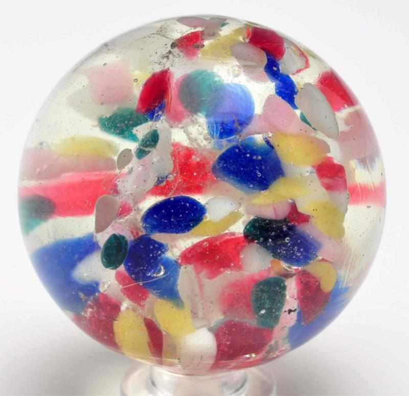 Appraisal: Large -Lobed Confetti Marble Description Confetti comes from center to