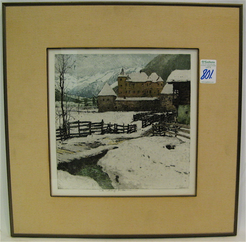 Appraisal: LUIGI KASIMIR ETCHING AND AQUATINT Austria - titled Munichau Austria