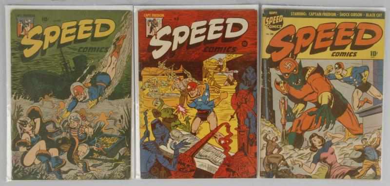 Appraisal: Lot of s Speed Comics Description This lot includes issues