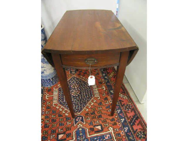 Appraisal: Mahogany Dropleaf Table single drawer