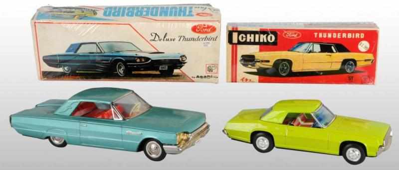 Appraisal: Lot of Tin Thunderbird Auto Toys Description Japanese Working Includes