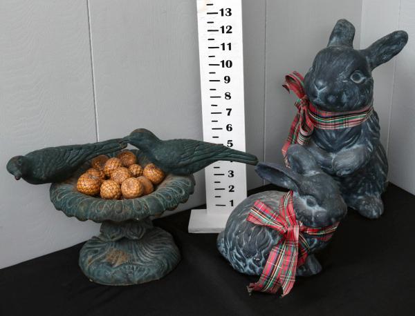 Appraisal: CONTEMPORARY DECORATIVE GARDEN FIGURESAs shown ONSITE AUCTION This on-site auction