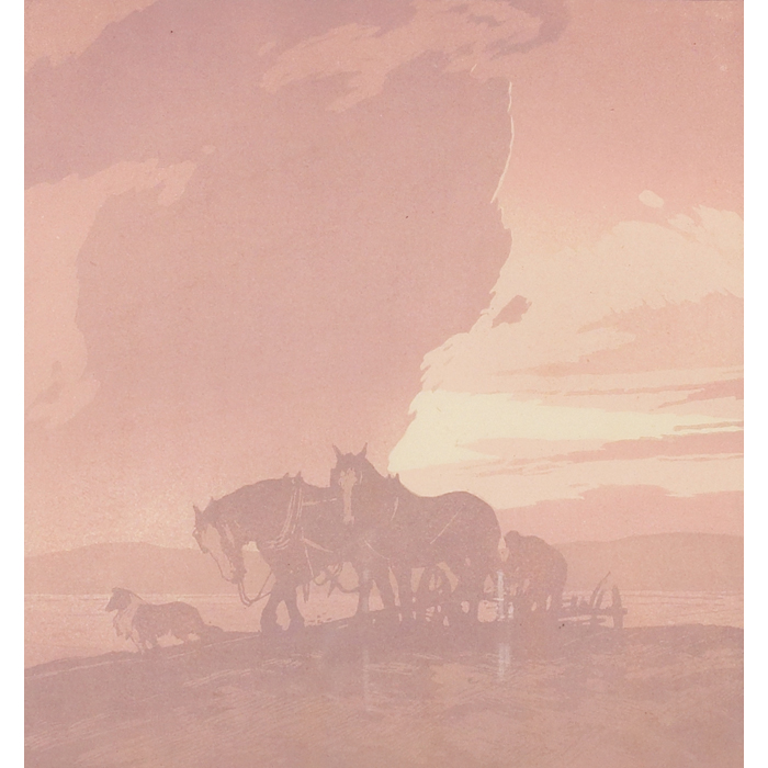 Appraisal: Ernest W Watson American - ''Days End '' woodcut ''