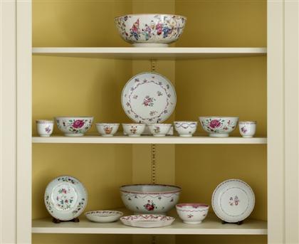 Appraisal: group of Chinese Export Porcelain Famille Rose palette items th