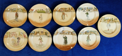 Appraisal: A collection of Royal Doulton Dickens seriesware rack plates to