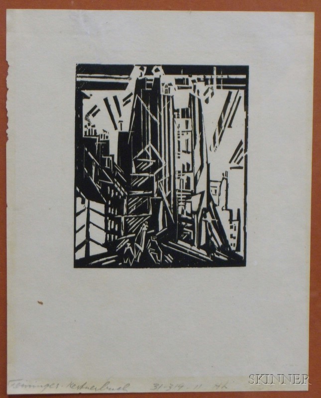 Appraisal: After Lyonel Feininger American - City Inscribed in pencil l