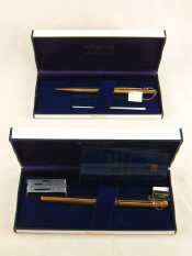 Appraisal: A gold plated Ambassador Caran d'Ache fountain pen k gold