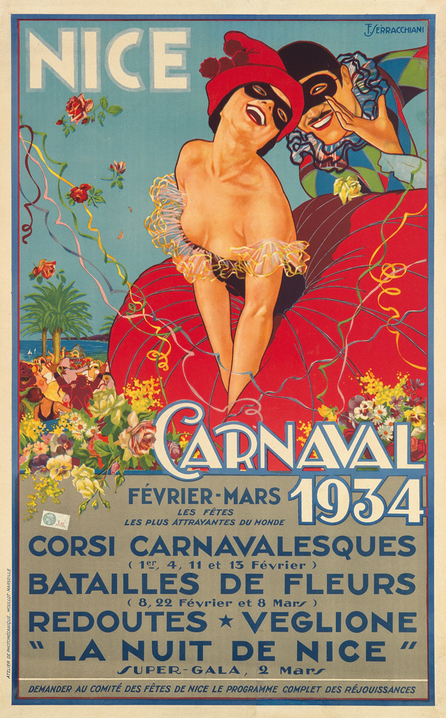 Appraisal: FRAN OIS SERRACCHIANI DATES UNKNOWN NICE CARNAVAL x inches x