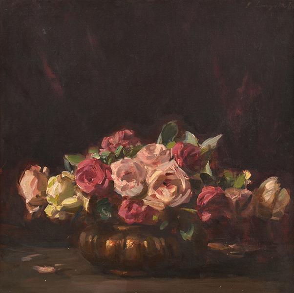 Appraisal: JOHN LONGSTAFF - Still Life oil on canvas signed upper