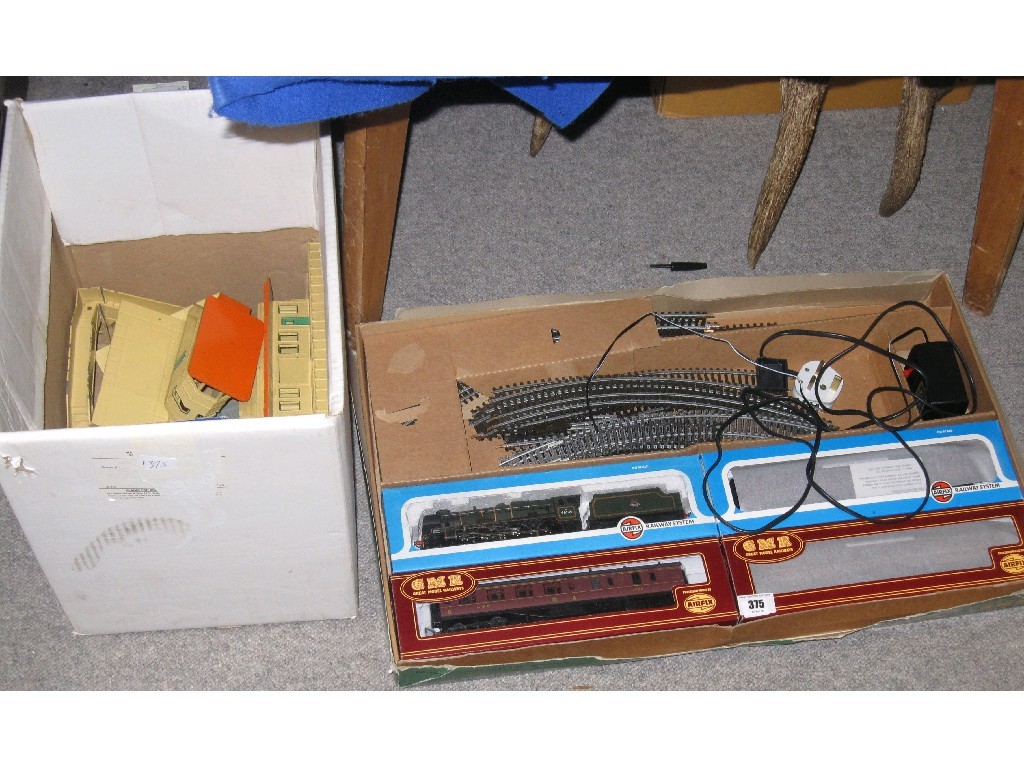 Appraisal: Airfix electric train set and a box of buildings level