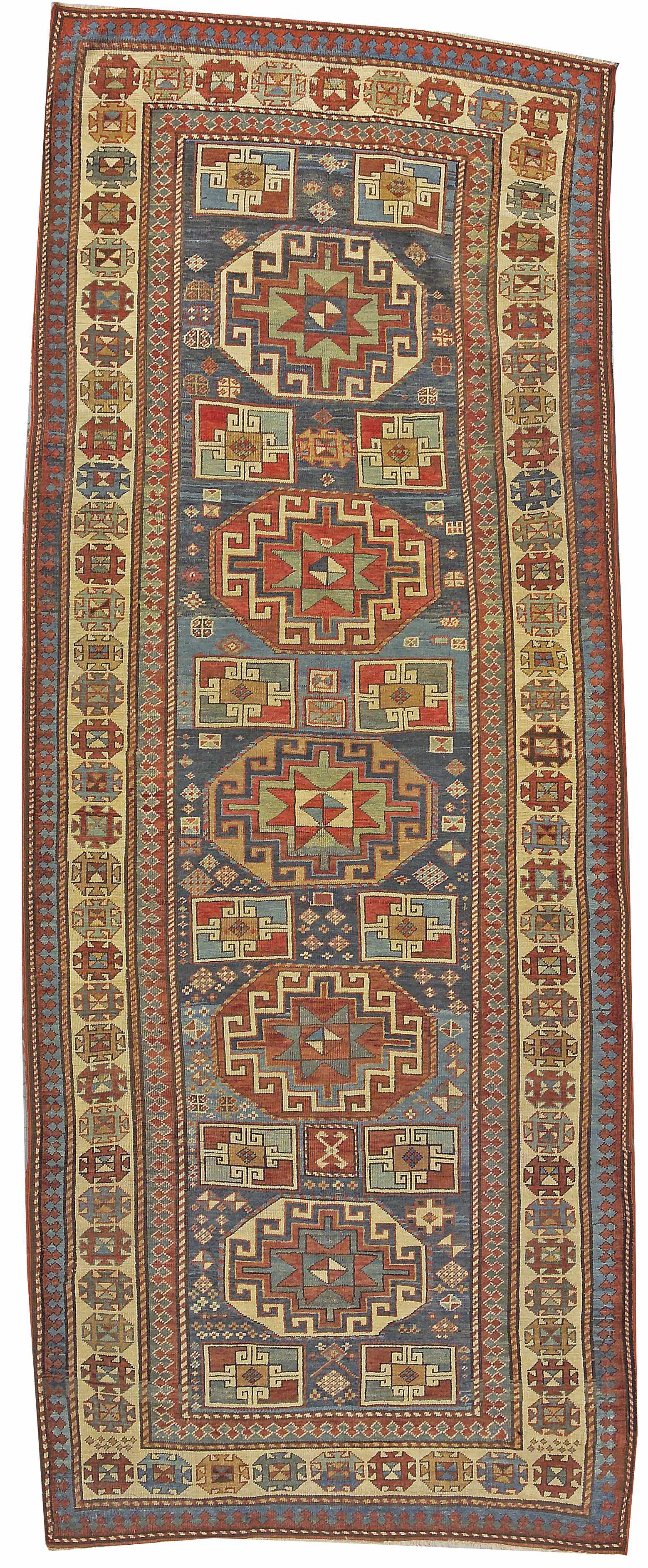 Appraisal: A Kazak runner Caucasuslate th centurysize approximately ft in x