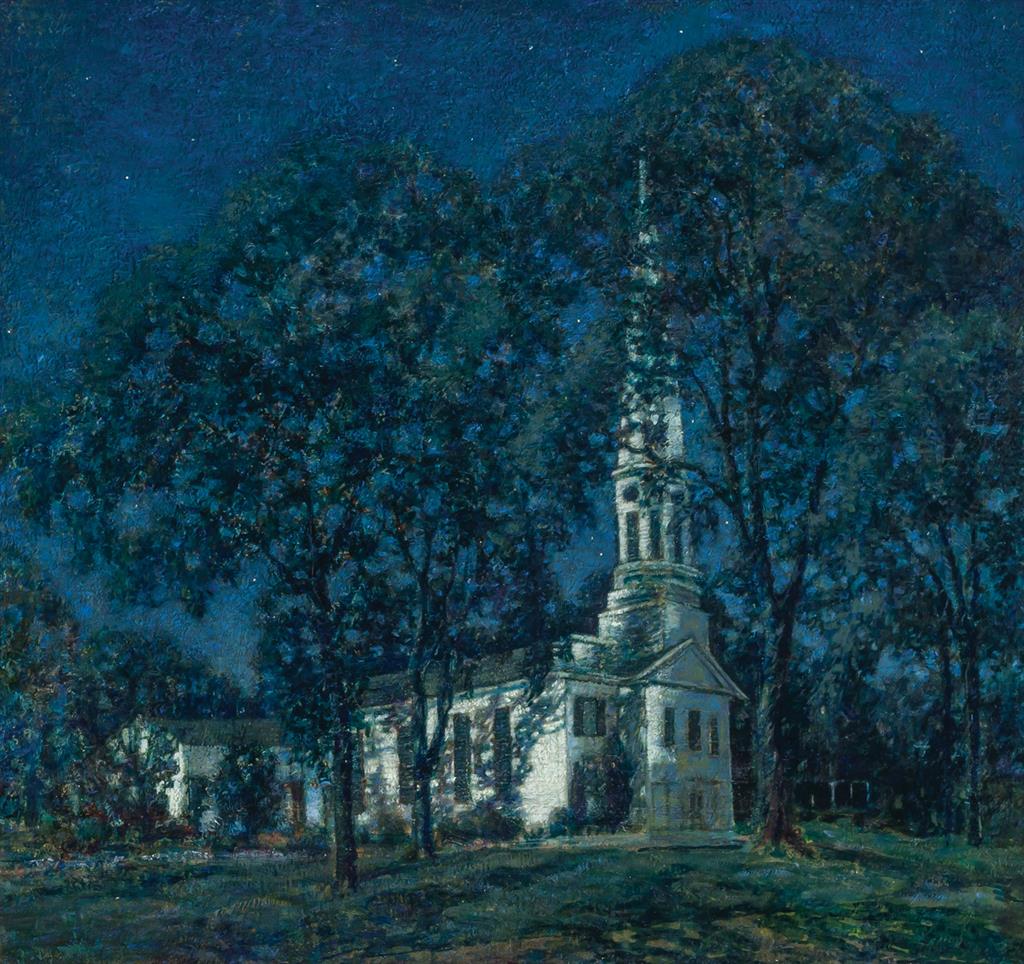 Appraisal: ERNEST ALBERT American - New England Moonlight c oil on