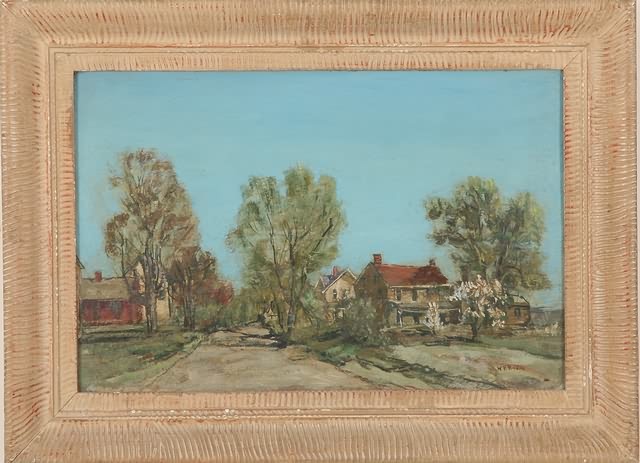 Appraisal: Springtime in Richlandtown oil on board x SLR W E