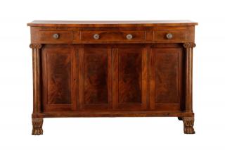 Appraisal: American Empire Style Mahogany Sideboard American late th early th