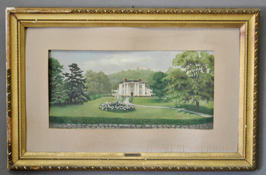 Appraisal: - Watercolor painting of Whitehall signed l l H G